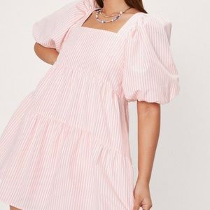 NG pink and white striped babydoll dress!!